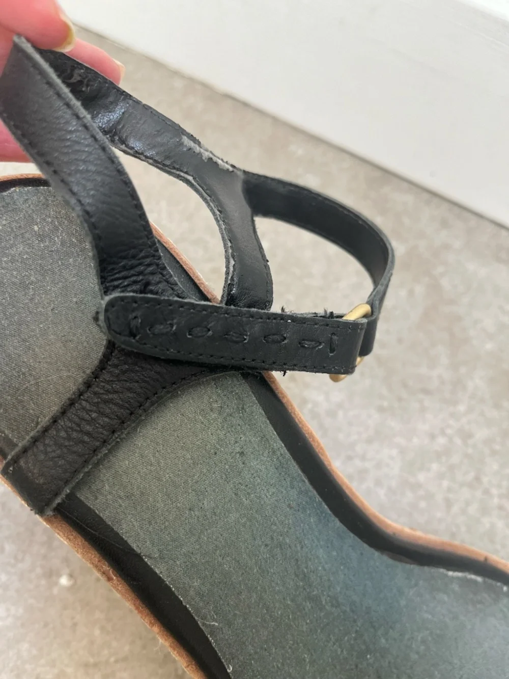 Amazing Black Wedge Heels size 9